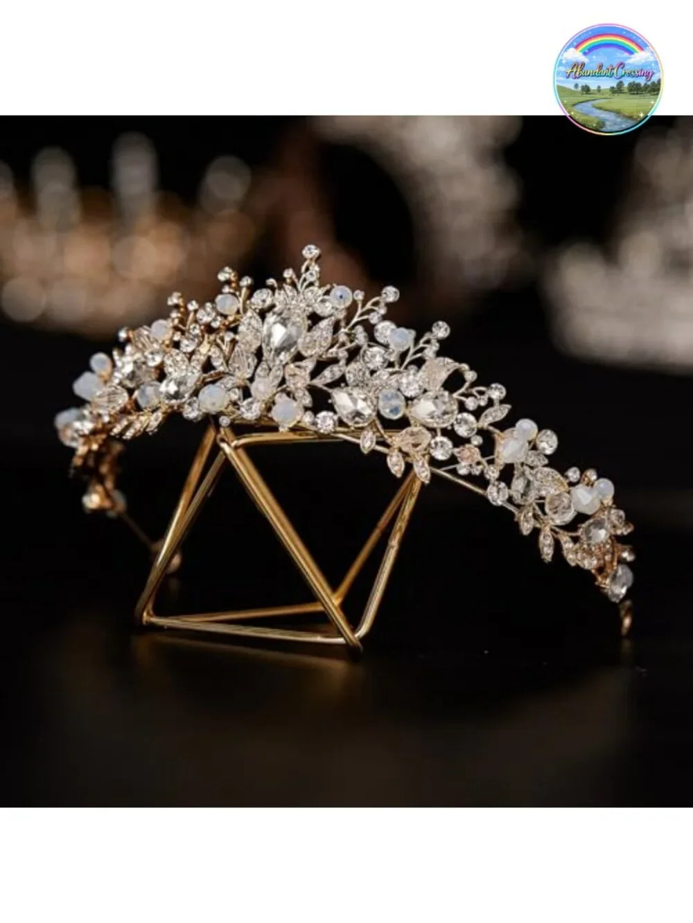 Crystal Metal Tiara for Wedding Bridal Queen Princess Crown Headpiece